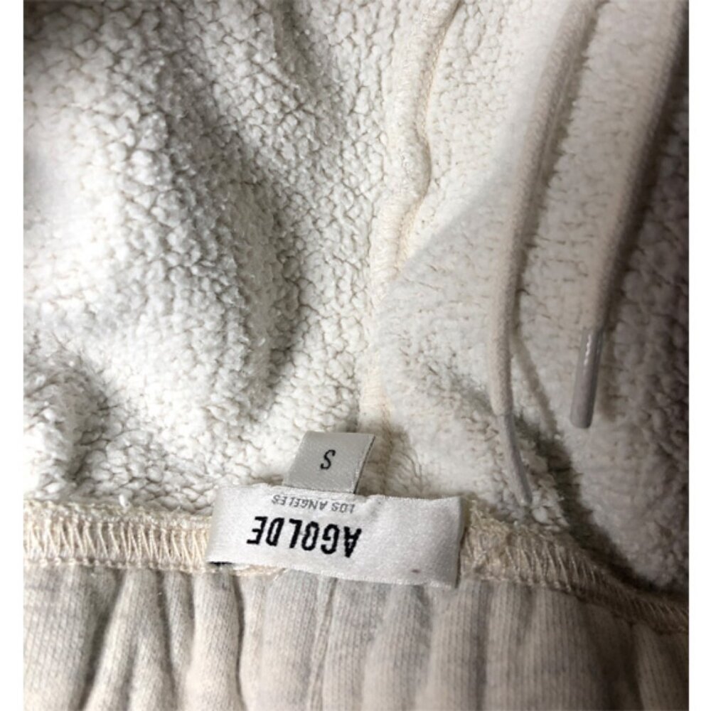 Agolde Kelby Oatmeal Heather Jogger Sweatpants Sz S Casual 97% Cotton Warm - Picture 3 of 6